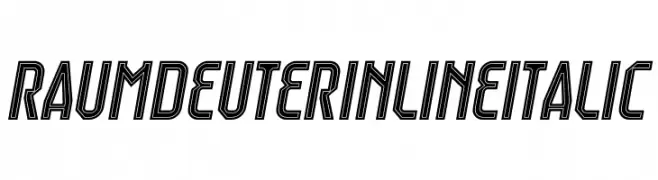 Raumdeuter Inline Italic  Frei Schriftart Herunterladen