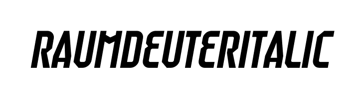 Raumdeuter Italic  免费字体下载