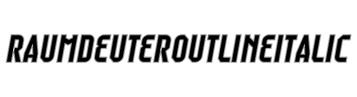 Raumdeuter Outline Italic  Fuentes Gratis Descargar