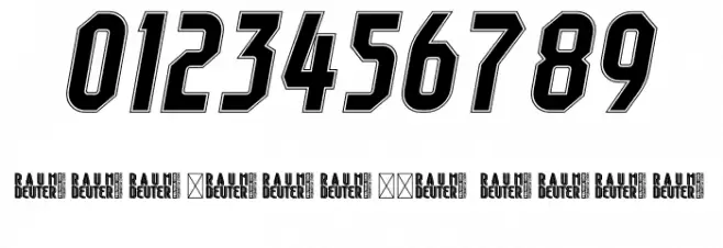 Raumdeuter Outline Italic Font OTHER CHARS