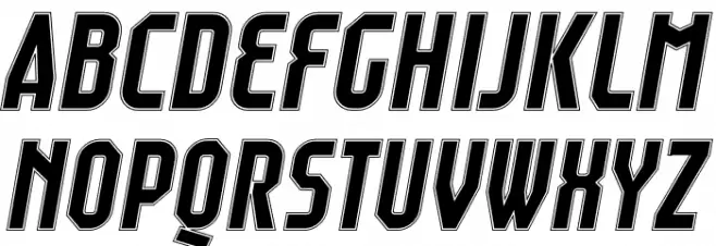 Raumdeuter Outline Italic Шрифта ВЕРХНИЙ