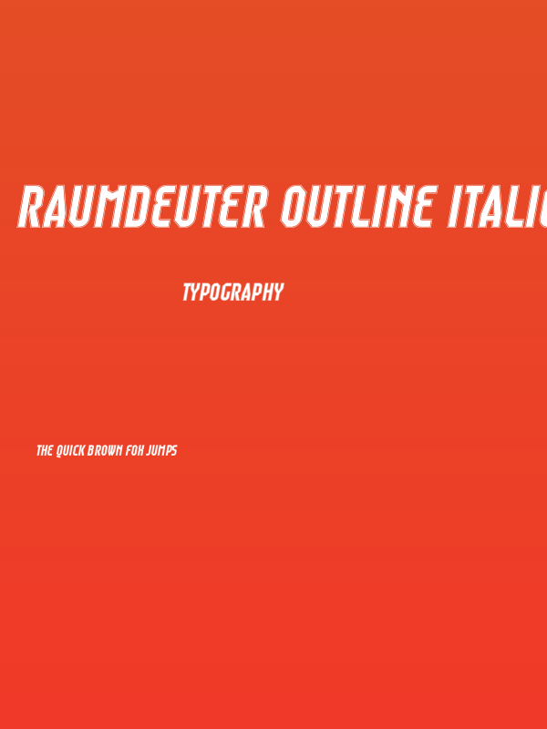 Raumdeuter Outline Italic Poster