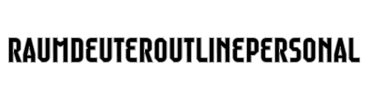 Raumdeuter Outline Personal  baixar fontes gratis