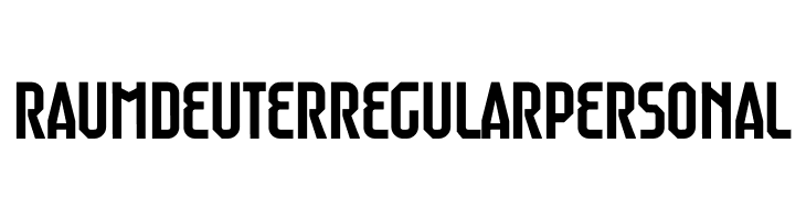 Raumdeuter Regular Personal  Скачать бесплатные шрифты