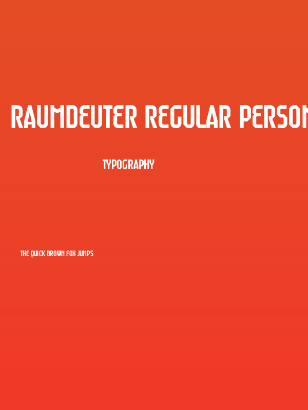 Raumdeuter Regular Personal Poster