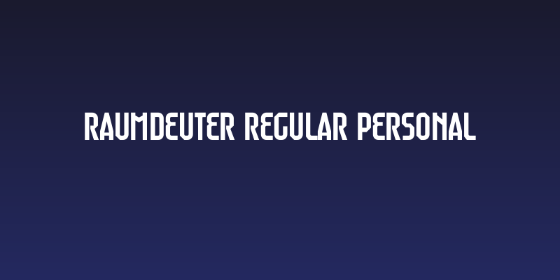 Raumdeuter Regular Personal Social Header