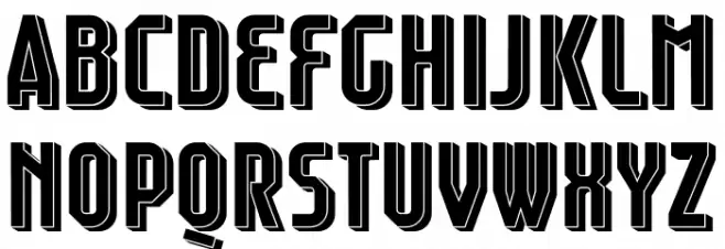 Raumdeuter Shadow Personal Schriftart Groß