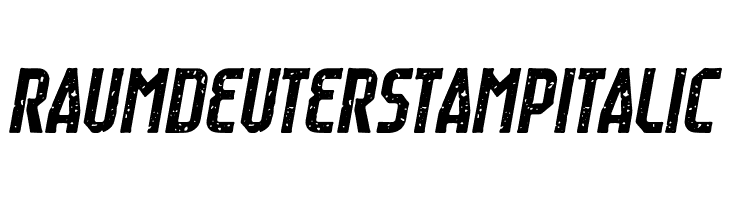 Raumdeuter Stamp Italic  Frei Schriftart Herunterladen