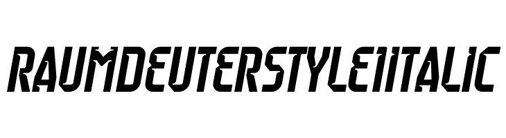 Raumdeuter Style 1 Italic  フリーフォントのダウンロード