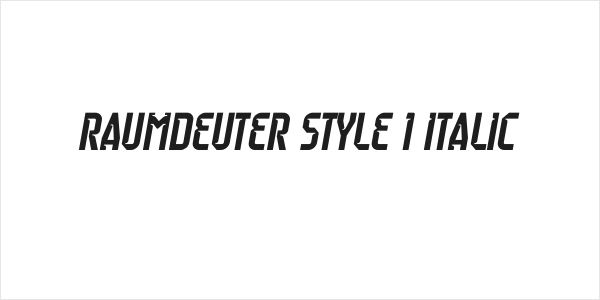 Raumdeuter Style 1 Italic Logo