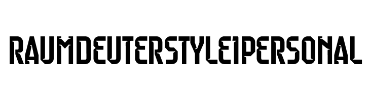 Raumdeuter Style 1 Personal  Скачать бесплатные шрифты