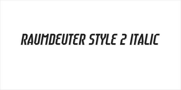 Raumdeuter Style 2 Italic Logo