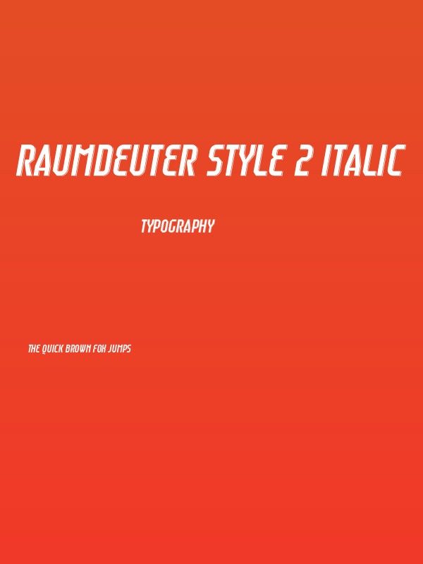 Raumdeuter Style 2 Italic Poster