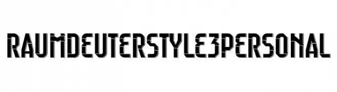 Raumdeuter Style 3 Personal  Frei Schriftart Herunterladen