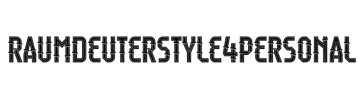 Raumdeuter Style 4 Personal  Descarca Fonturi Gratis