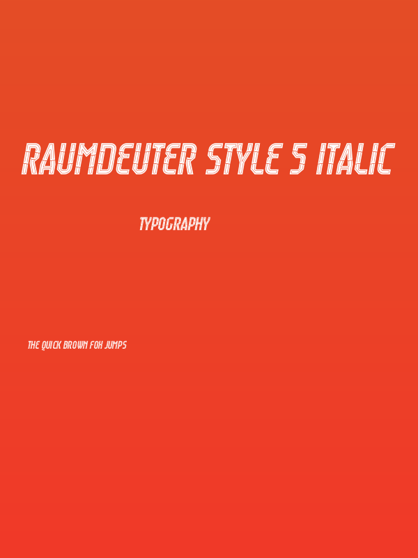 Raumdeuter Style 5 Italic Poster