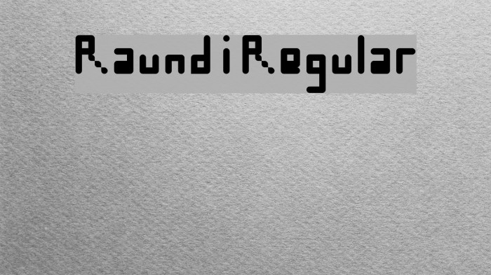 Raundi Regular Font examples