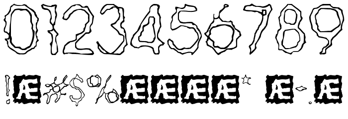Ravaged By Years BRK Font OTHER CHARS