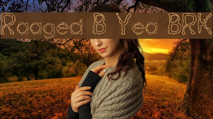 Ravaged By Years BRK Font examples