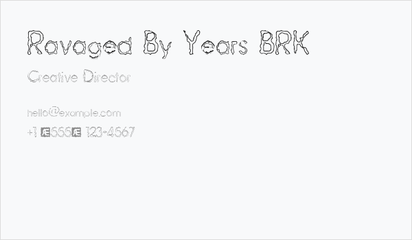 Ravaged By Years BRK Business Card