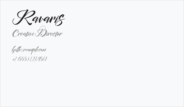 Ravaris Business Card