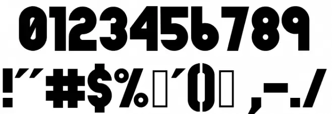 Rave Font OTHER CHARS