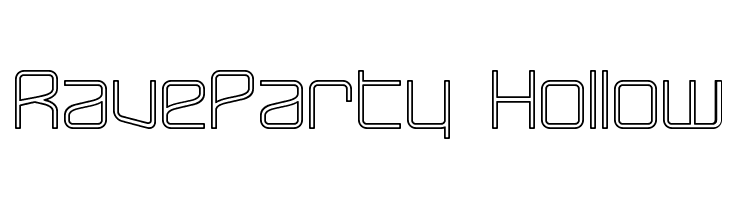 RaveParty Hollow Font