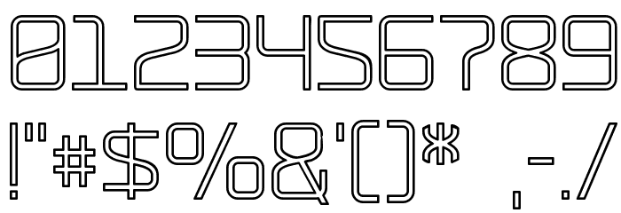 RaveParty Hollow Font OTHER CHARS