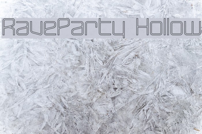 RaveParty Hollow Font examples