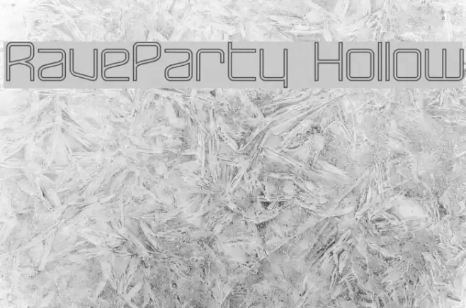 RaveParty Hollow Font examples