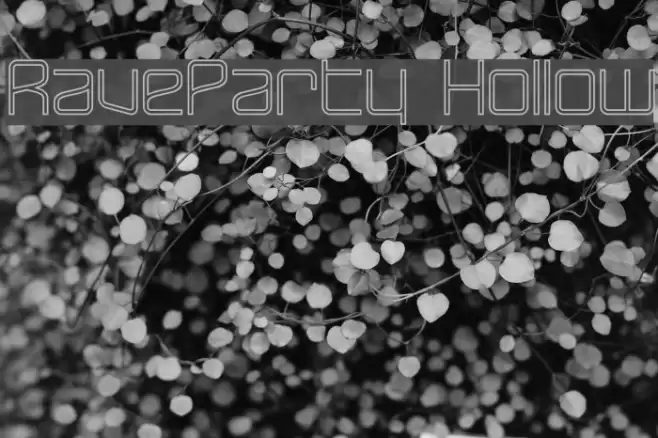 RaveParty Hollow Font examples