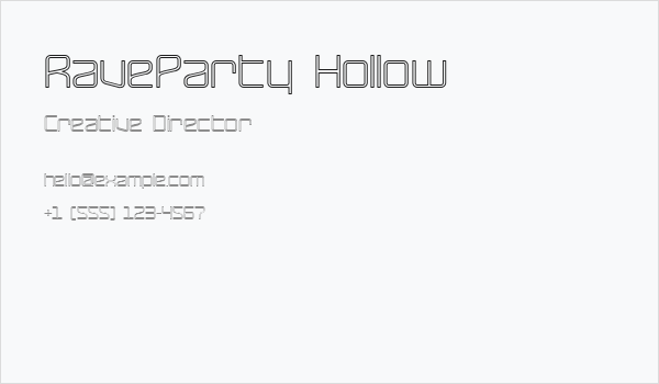 RaveParty Hollow Business Card