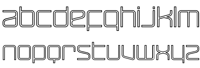 RaveParty Hollow Font LOWERCASE
