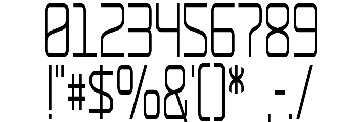 RaveParty Narrow Font OTHER CHARS