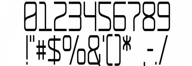 RaveParty Narrow Font Alte caractere