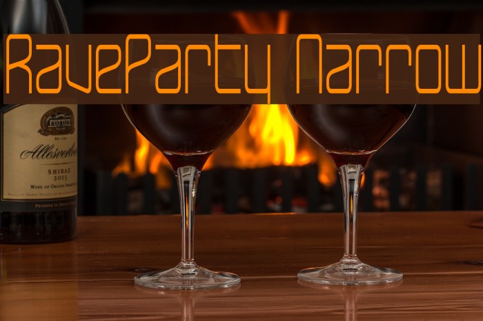 RaveParty Narrow Font examples