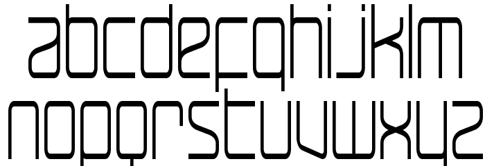 RaveParty Narrow Font LOWERCASE