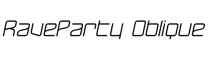 RaveParty Oblique Font