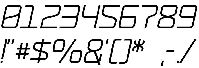RaveParty Oblique Font OTHER CHARS