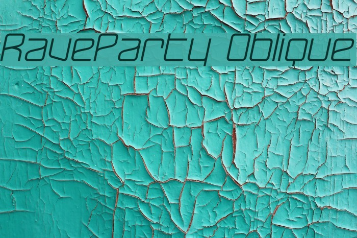 RaveParty Oblique Font examples