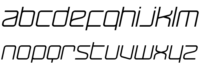 RaveParty Oblique Font LOWERCASE