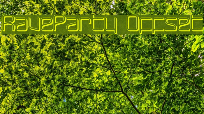 RaveParty Offset Font examples