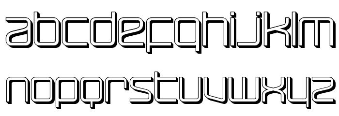 RaveParty Offset Font LOWERCASE