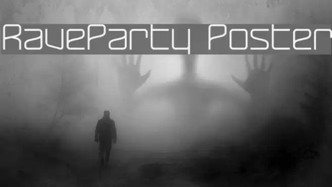 RaveParty Poster Schriftart examples