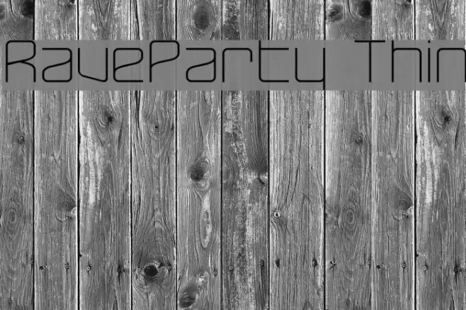 RaveParty Thin Font examples