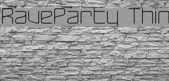 RaveParty Thin Font examples
