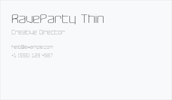 RaveParty Thin Business Card