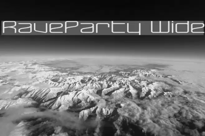 RaveParty Wide Шрифта examples