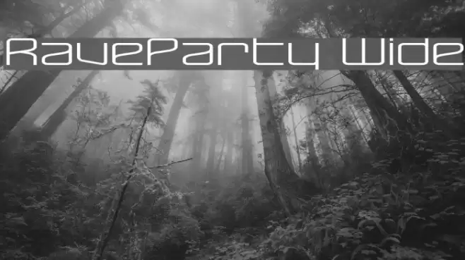 RaveParty Wide Шрифта examples