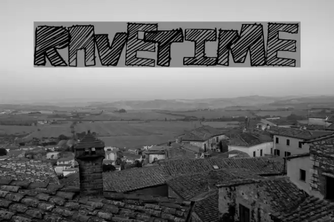 RaveTime Font examples